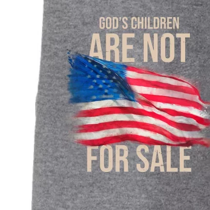 Gods Children Are Not For Sale Usa Flag Doggie 3-End Fleece Hoodie