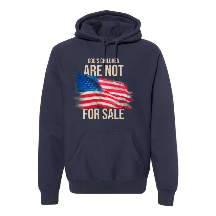 Gods Children Are Not For Sale Usa Flag Premium Hoodie