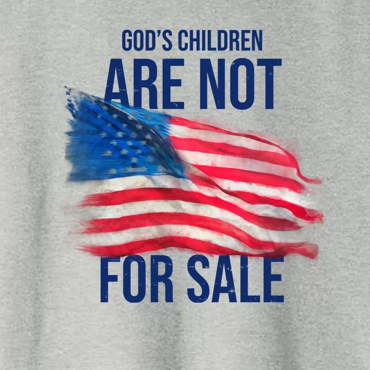 Gods Children Are Not For Sale Usa Flag Women's Crop Top Tee