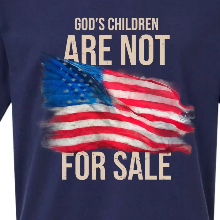 Gods Children Are Not For Sale Usa Flag Sueded Cloud Jersey T-Shirt