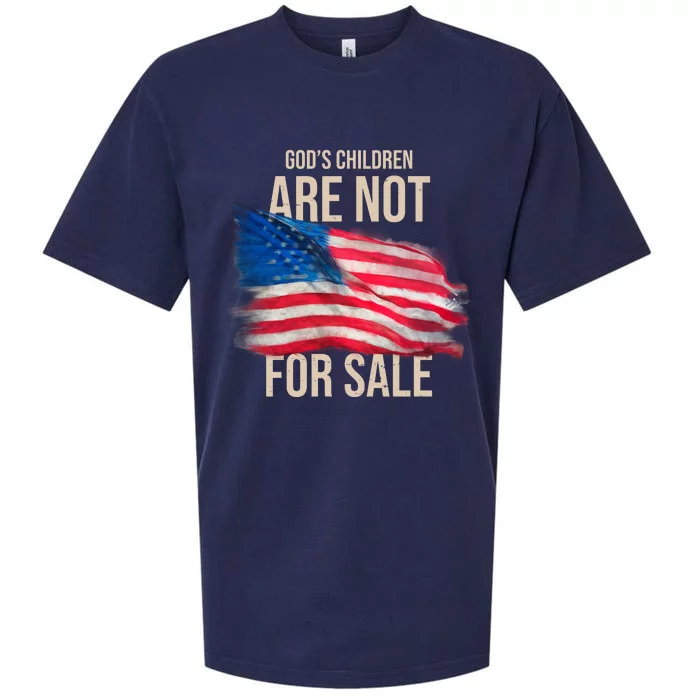 Gods Children Are Not For Sale Usa Flag Sueded Cloud Jersey T-Shirt