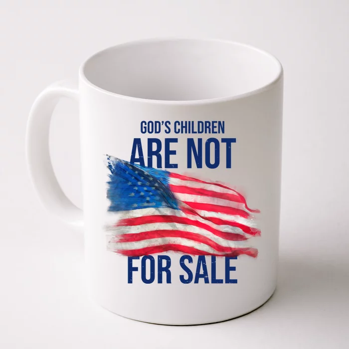 Gods Children Are Not For Sale Usa Flag Front & Back Coffee Mug