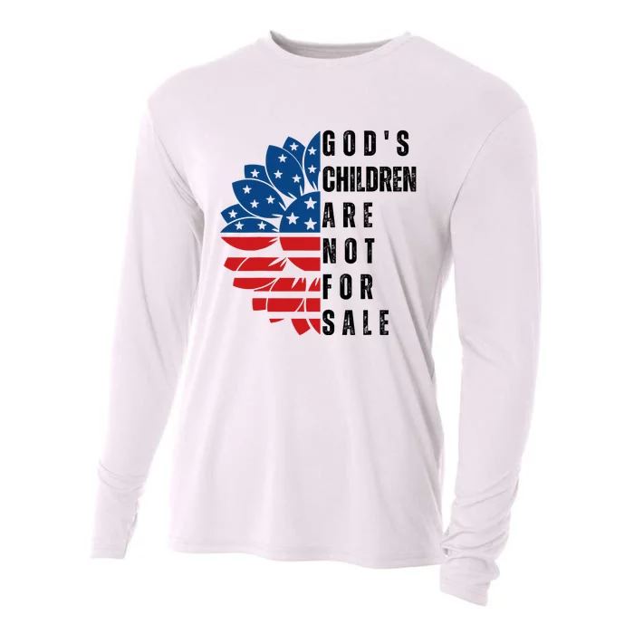 Gods Children Are Not For Sale Funny Political Gift For Men Women Cooling Performance Long Sleeve Crew