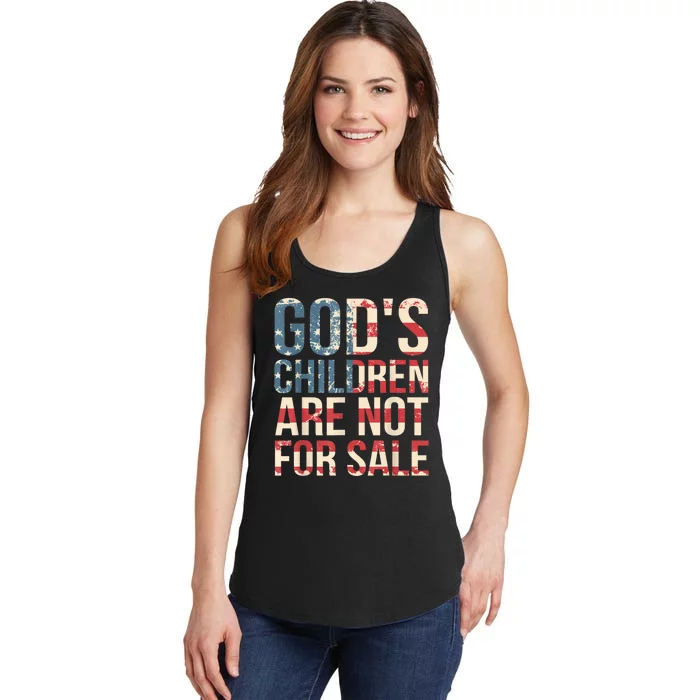 Gods Children Are Not For Sale Funny Political Ladies Essential Tank