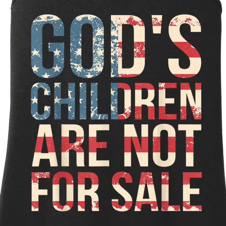 Gods Children Are Not For Sale Funny Political Ladies Essential Tank