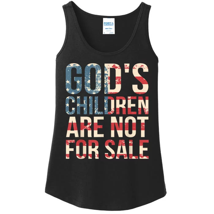 Gods Children Are Not For Sale Funny Political Ladies Essential Tank