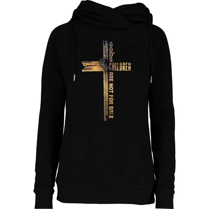 Gods Children Are Not For Sale: Embracing Sound Of Freedom Womens Funnel Neck Pullover Hood