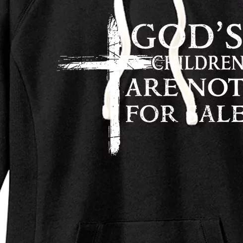 Gods Children Are Not For Sale Cross Christian Women's Fleece Hoodie