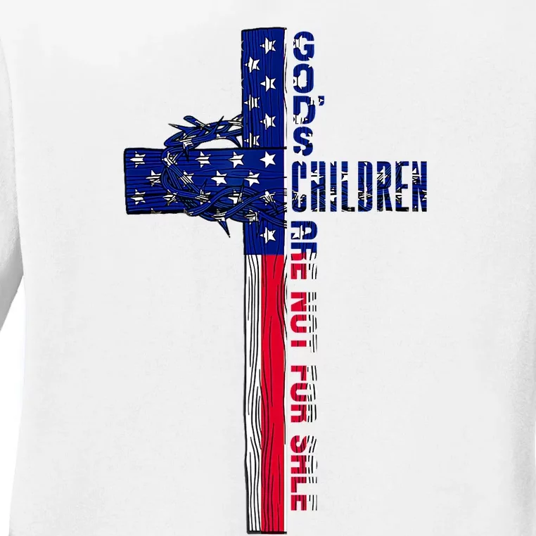 Gods Children Are Not For Sale: Embracing Sound Of Freedom Ladies Long Sleeve Shirt