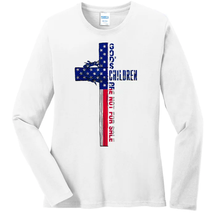 Gods Children Are Not For Sale: Embracing Sound Of Freedom Ladies Long Sleeve Shirt