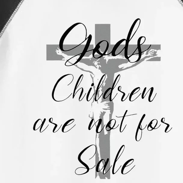 Gods Children Are Not For Sale Cross Jesus Christ Christian Toddler Fine Jersey T-Shirt