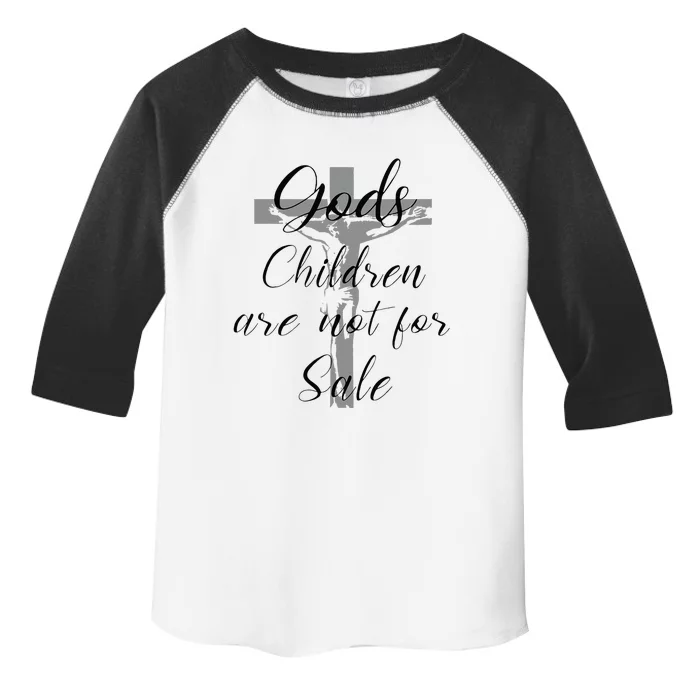 Gods Children Are Not For Sale Cross Jesus Christ Christian Toddler Fine Jersey T-Shirt