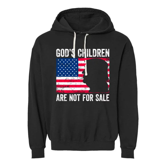 Gods Children Are Not For Sale Trump. Garment-Dyed Fleece Hoodie