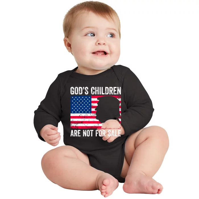 Gods Children Are Not For Sale Trump. Baby Long Sleeve Bodysuit