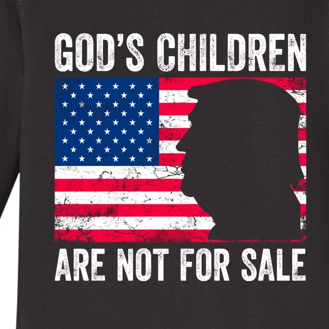 Gods Children Are Not For Sale Trump. Baby Long Sleeve Bodysuit