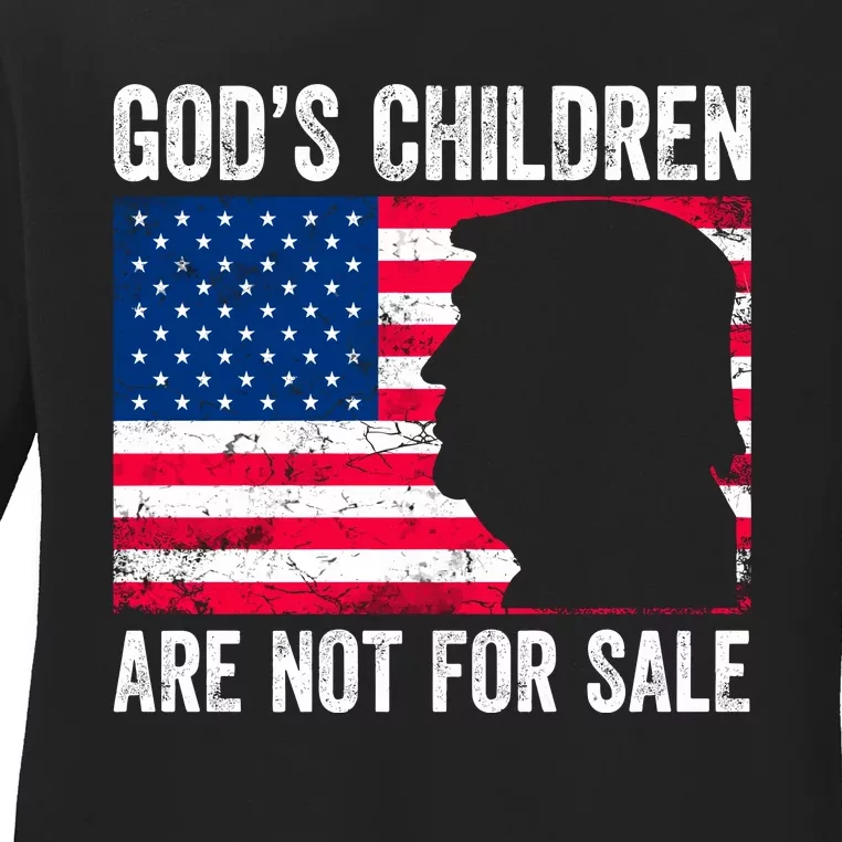 Gods Children Are Not For Sale Trump. Ladies Long Sleeve Shirt