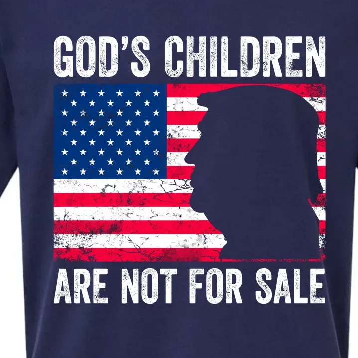 Gods Children Are Not For Sale Trump. Sueded Cloud Jersey T-Shirt