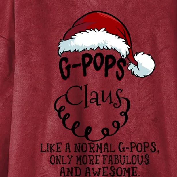 Gpops Claus Awesome Happy New Santa Claus Christmas Gift Hooded Wearable Blanket