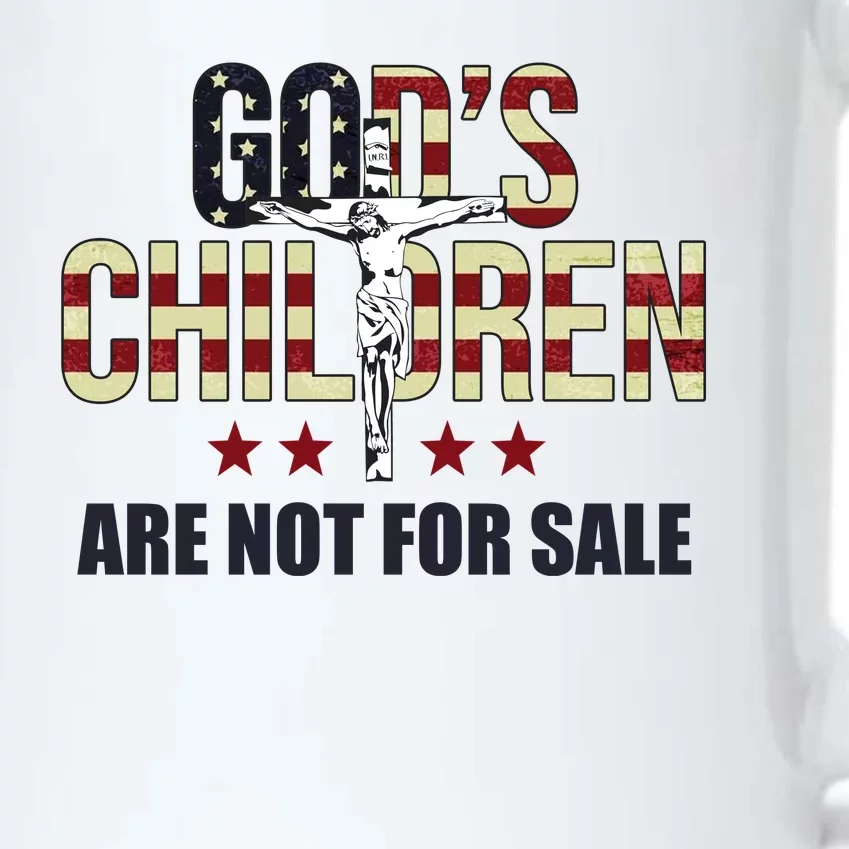 Gods Children Are Not For Sale Cross Usa Black Color Changing Mug