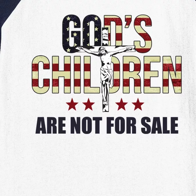 Gods Children Are Not For Sale Cross Usa Baseball Sleeve Shirt