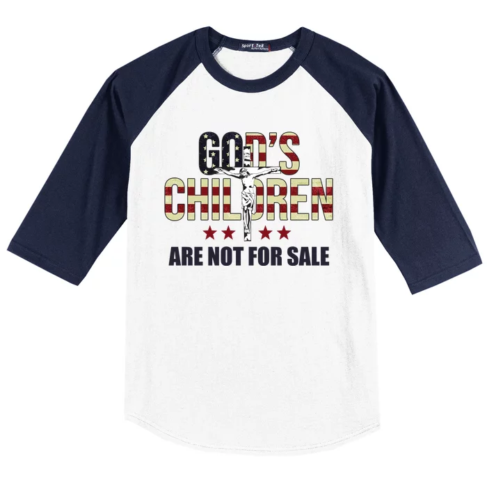 Gods Children Are Not For Sale Cross Usa Baseball Sleeve Shirt