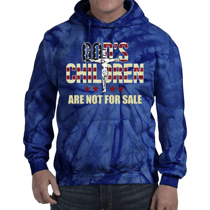 Gods Children Are Not For Sale Cross Usa Tie Dye Hoodie