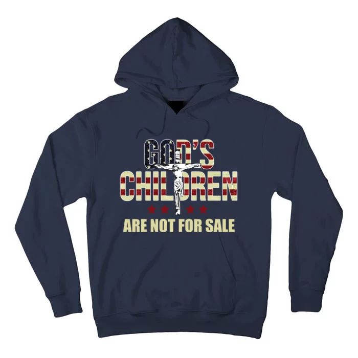 Gods Children Are Not For Sale Cross Usa Tall Hoodie