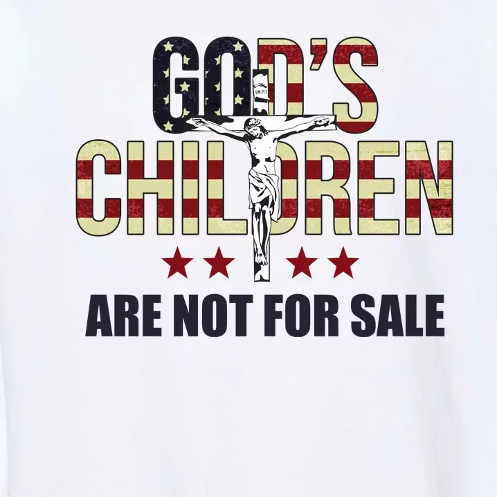 Gods Children Are Not For Sale Cross Usa Garment-Dyed Sweatshirt