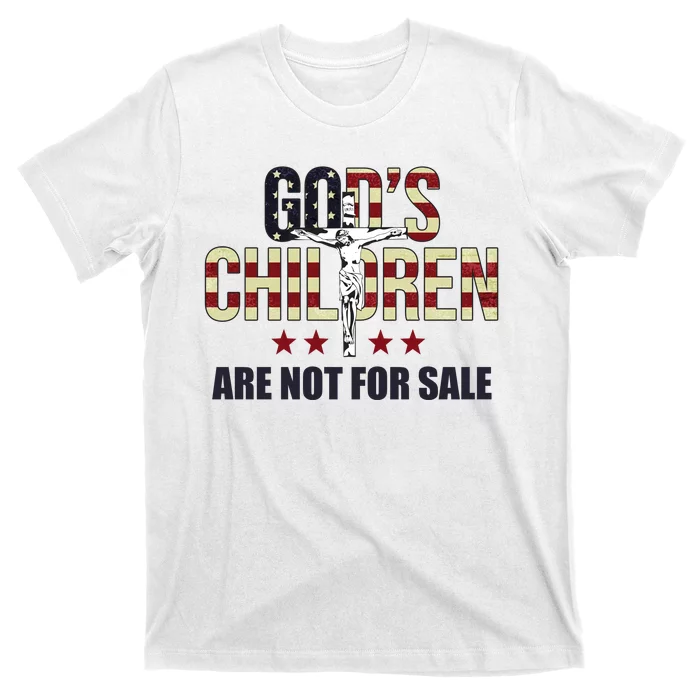 Gods Children Are Not For Sale Cross Usa T-Shirt