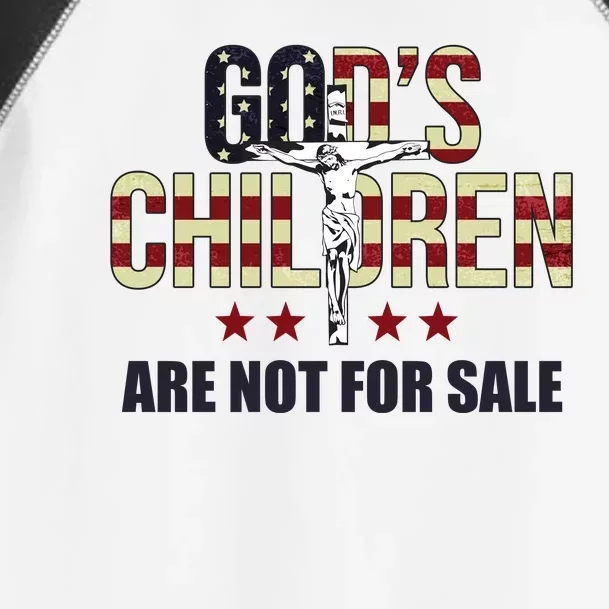 Gods Children Are Not For Sale Cross Usa Toddler Fine Jersey T-Shirt