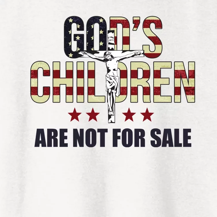 Gods Children Are Not For Sale Cross Usa Women's Crop Top Tee