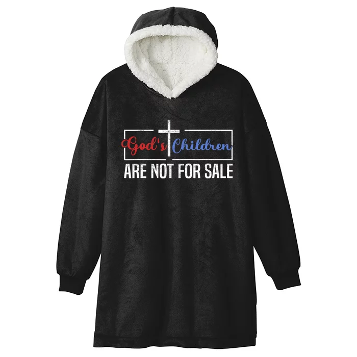 Gods Children Are Not For Sale Christian Hooded Wearable Blanket