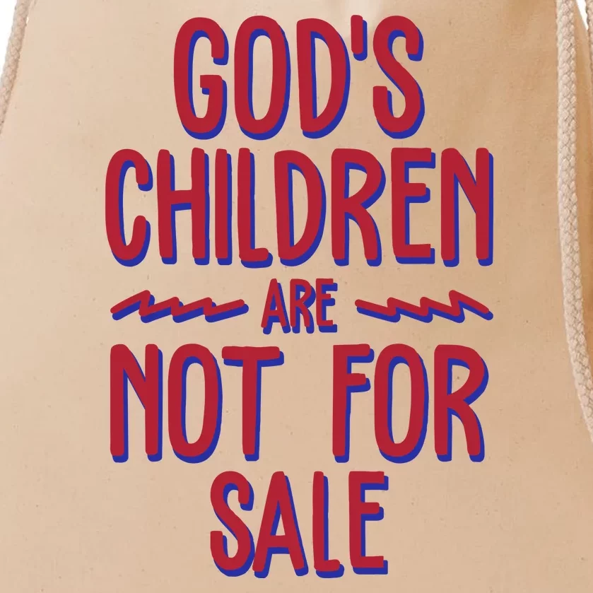 Gods Children Are Not For Sale Awareness Drawstring Bag