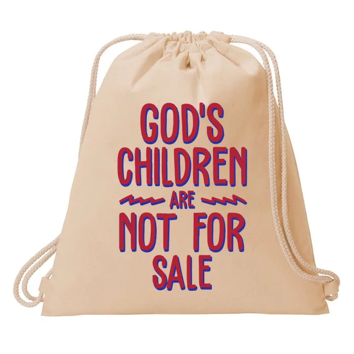 Gods Children Are Not For Sale Awareness Drawstring Bag