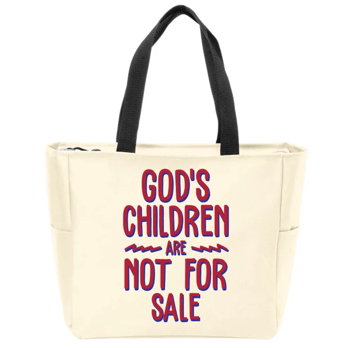 Gods Children Are Not For Sale Awareness Zip Tote Bag