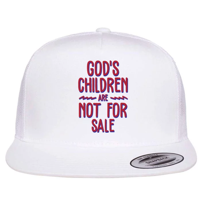 Gods Children Are Not For Sale Awareness Flat Bill Trucker Hat