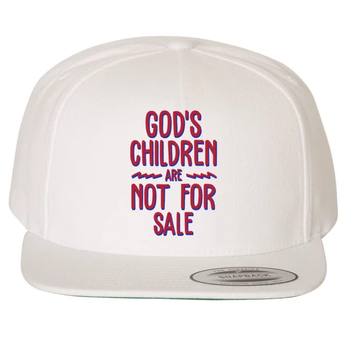 Gods Children Are Not For Sale Awareness Wool Snapback Cap