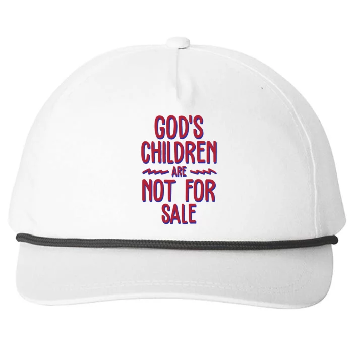 Gods Children Are Not For Sale Awareness Snapback Five-Panel Rope Hat