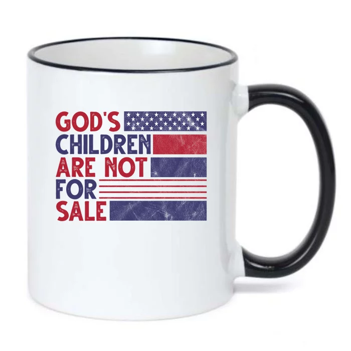 Gods Children Are Not For Sale USA Awareness Black Color Changing Mug