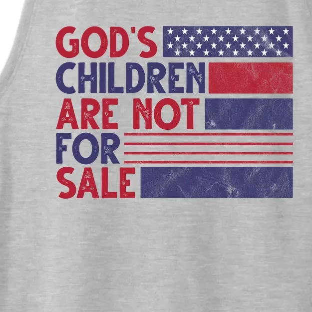 Gods Children Are Not For Sale USA Awareness Ladies Tri-Blend Wicking Tank