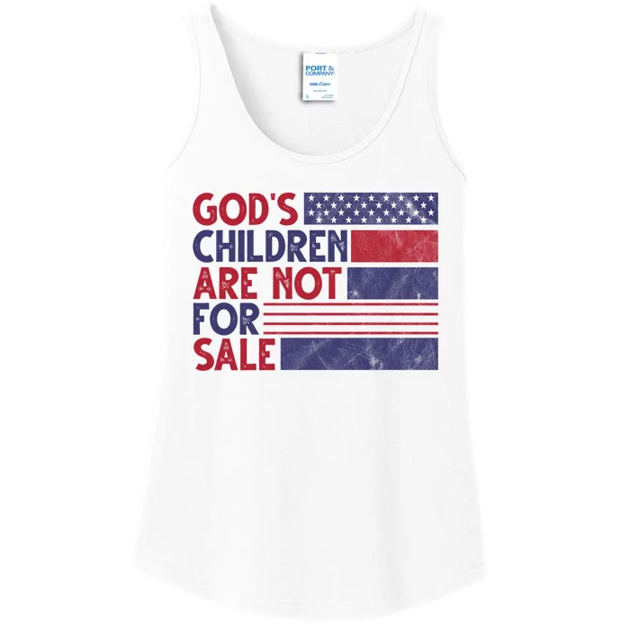 Gods Children Are Not For Sale USA Awareness Ladies Essential Tank