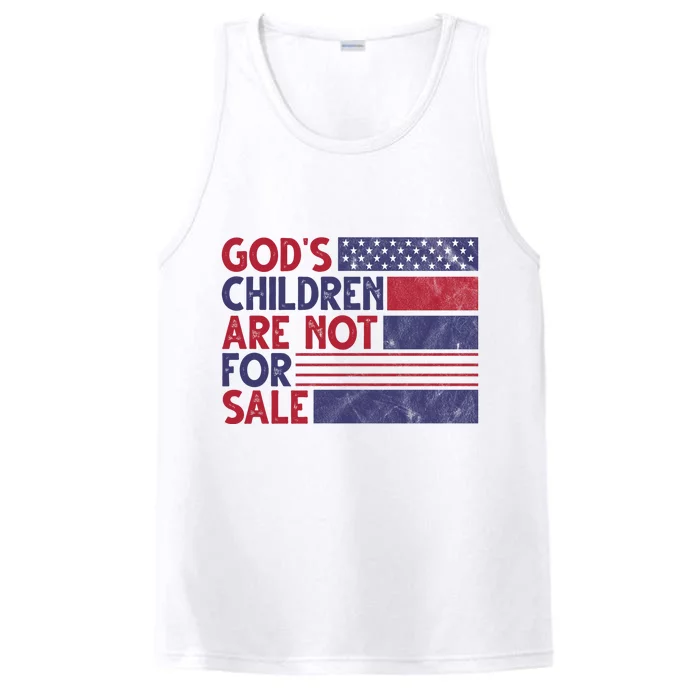 Gods Children Are Not For Sale USA Awareness Performance Tank