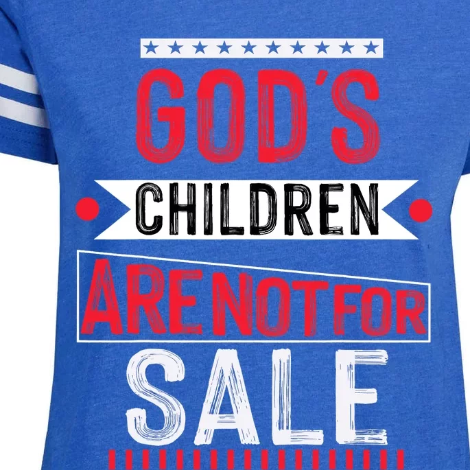 Gods Children Are Not For Sale  End Human Trafficking Save The Children Enza Ladies Jersey Football T-Shirt