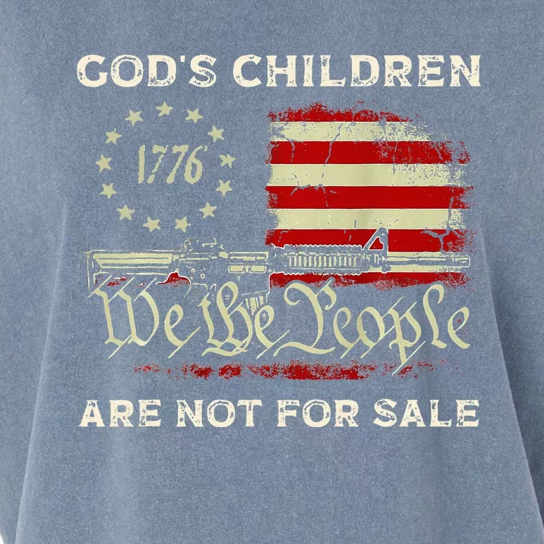 GodS Children Are Not For Sale Embracing Sound Of Freedom Garment-Dyed Women's Muscle Tee