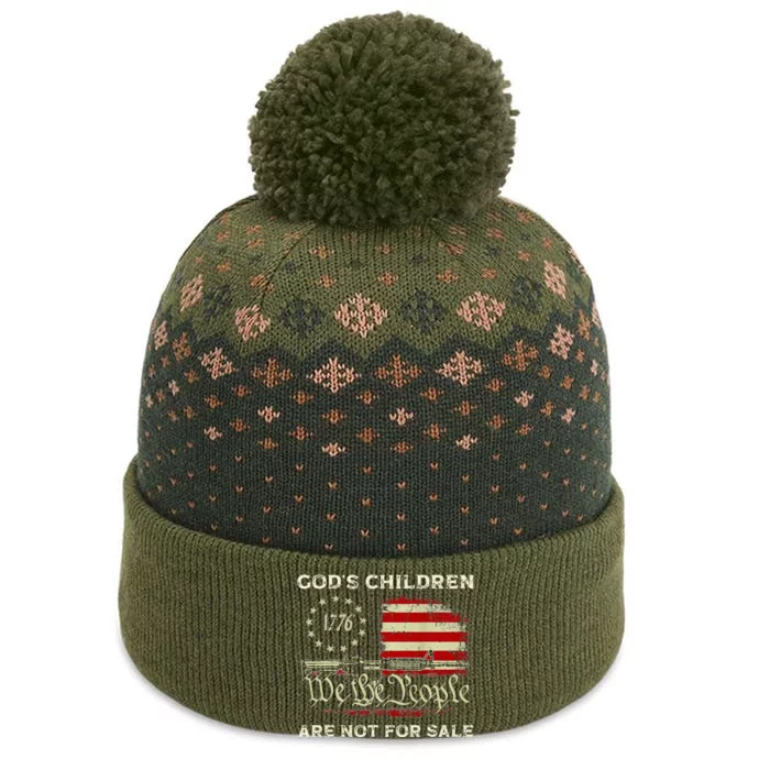 GodS Children Are Not For Sale Embracing Sound Of Freedom The Baniff Cuffed Pom Beanie