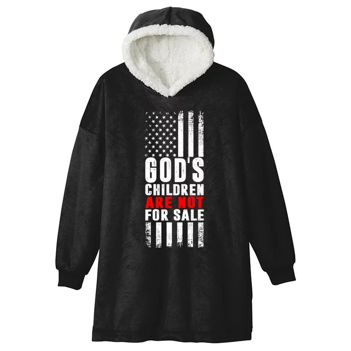 Gods Children Are Not For Sale American Flag Gods Children Hooded Wearable Blanket