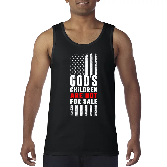 Gods Children Are Not For Sale American Flag Gods Children Tank Top