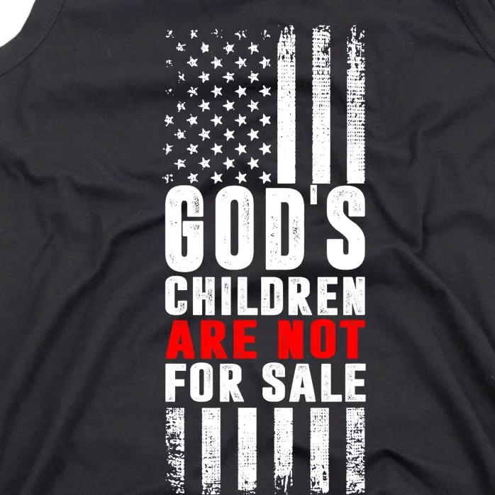 Gods Children Are Not For Sale American Flag Gods Children Tank Top