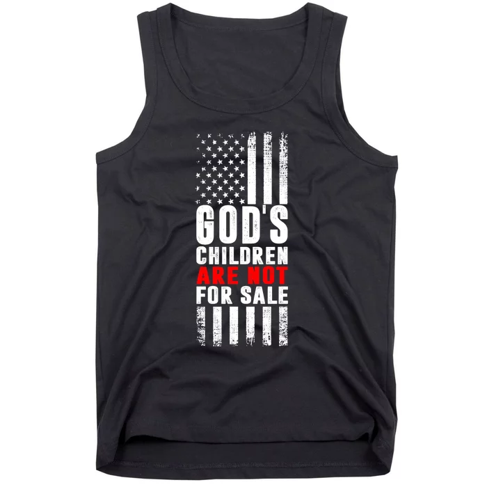 Gods Children Are Not For Sale American Flag Gods Children Tank Top