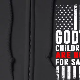 Gods Children Are Not For Sale American Flag Gods Children Full Zip Hoodie